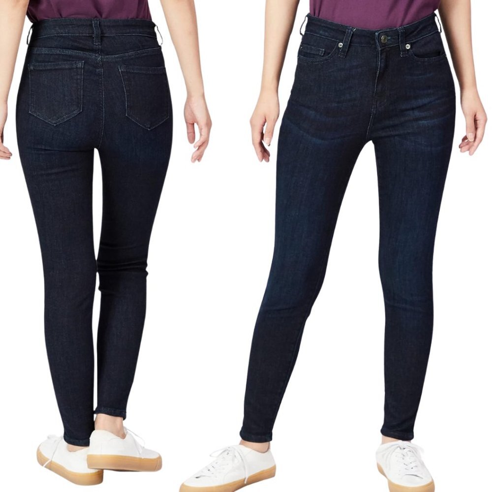 AMAZON ESSENTIALS High Rise Skinny Dark Wash Jeans 12 Short‎ NWT